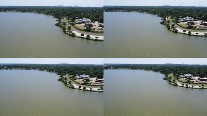 白石湖无人机拍摄德克萨斯州达拉斯