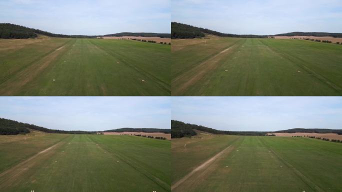 飞机起飞时的乡间草地跑道。不错的空中俯瞰飞行
丘陵荒原夏季田野勃兰登堡德国无人机飞越
高品质的4k电
