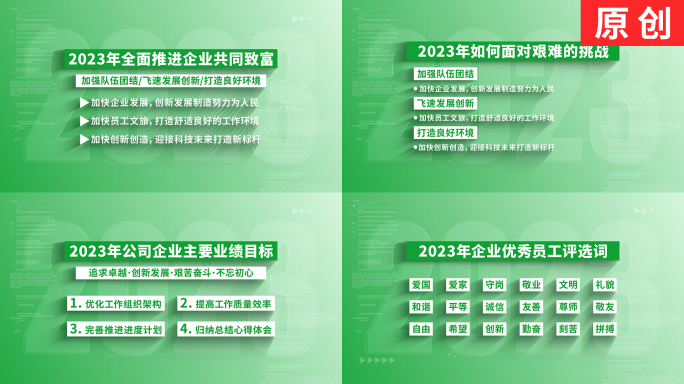 【原创】干净简洁企业数据文字展示