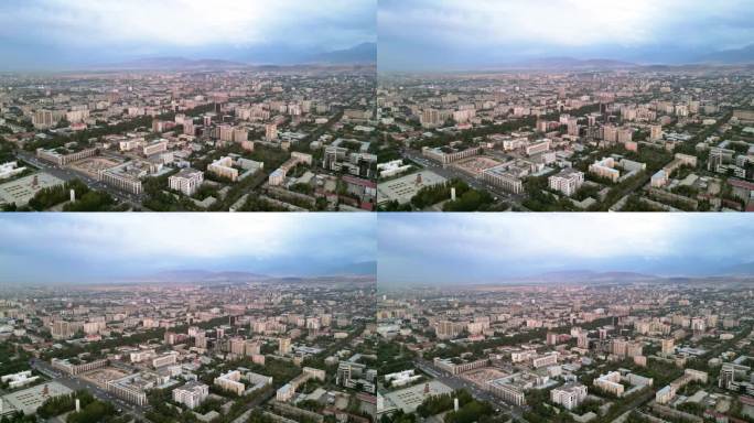 吉尔吉斯斯坦比什凯克市鸟瞰图