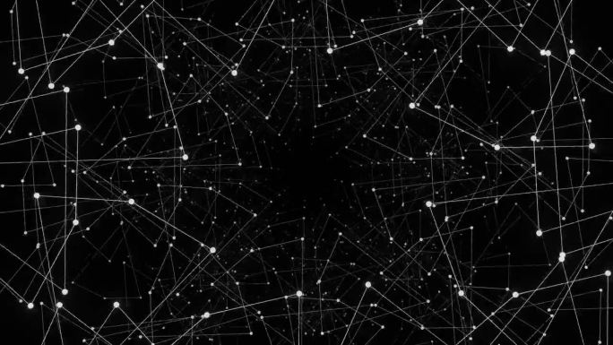 无缝VJ循环三维动画几何图案现场音乐会音乐视频抽象迷幻迷幻迷幻多彩艺术。黑色和白色三角形循环的背景。