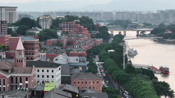 福州仓山区烟台山航拍