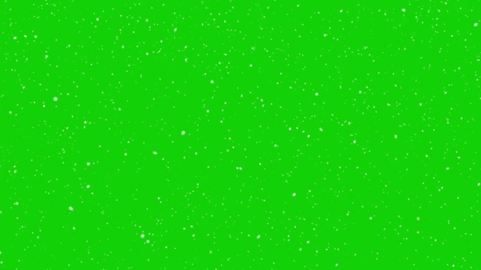 飘落的雪被隔离在绿色(循环4k +色度键)