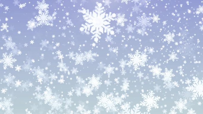圣诞白色雪花飘落落雪唯美缤纷白雪