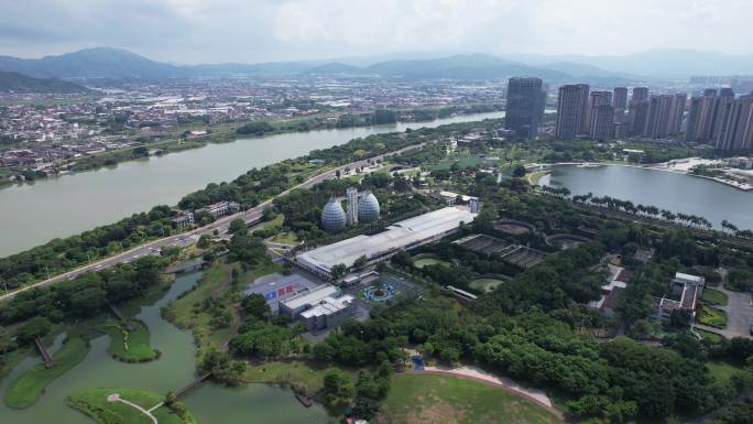 福建漳州碧湖生态公园航拍