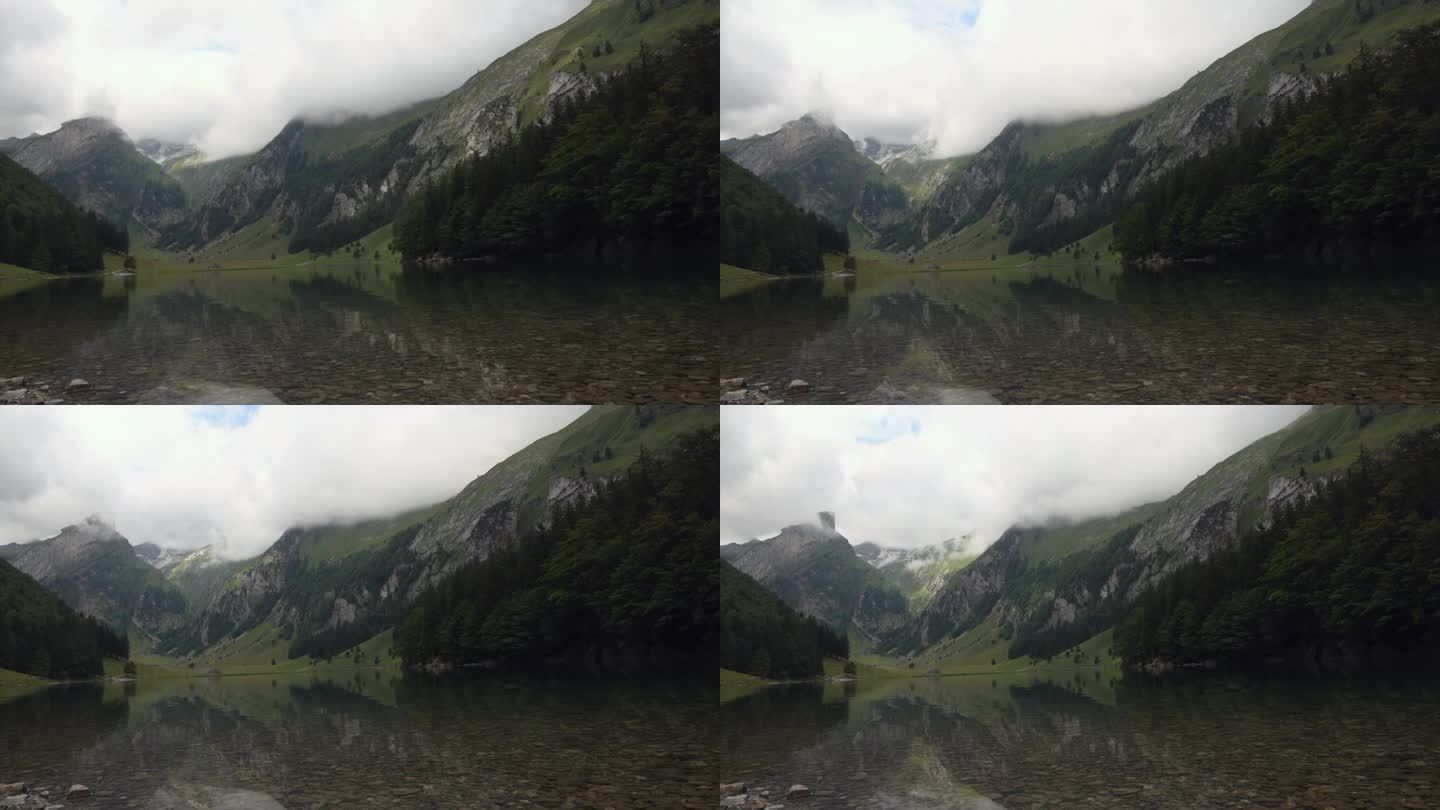 瑞士的阿尔卑斯山脉和阿尔卑斯湖
