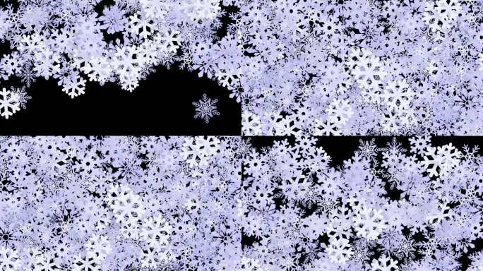 冬天寒冷的雪花过渡与alpha透明动画叠加。