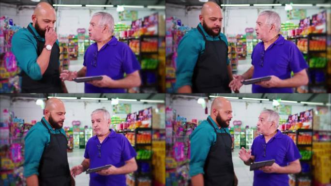 职场对抗:老板训斥员工在超市的错误