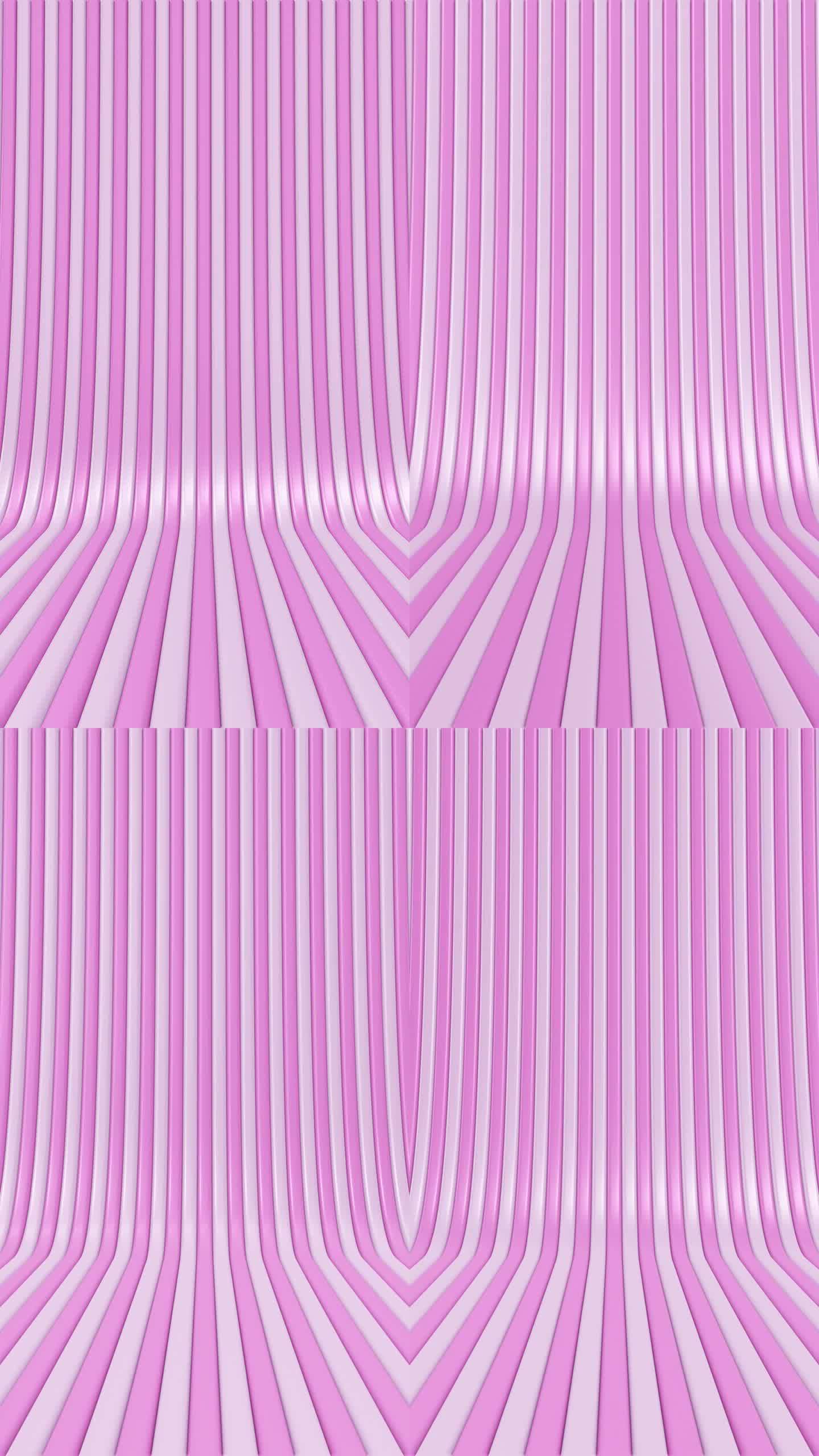 垂直视频粉红色和白色光滑的复古线条循环动画背景