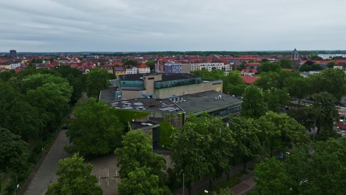 德国布伦瑞克城市鸟瞰图