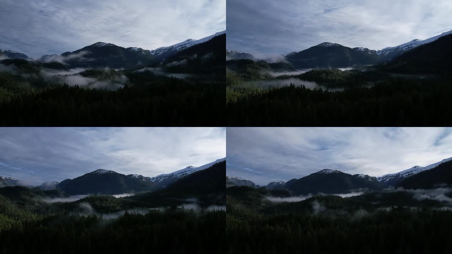 在凯契坎，AK山脉的云彩呼吸