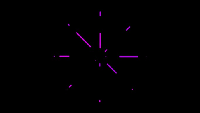 圆形烟花加载图标循环动画与黑暗的背景。