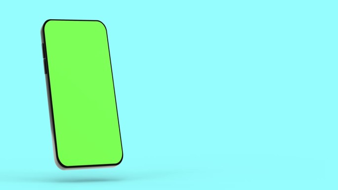 3d动画智能手机绿色屏幕上的背景颜色。
