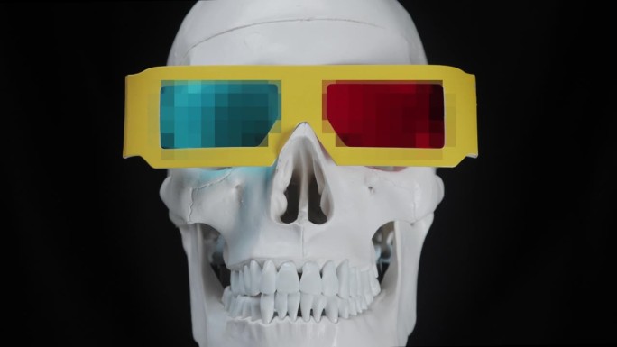 头盖骨头盖骨人体骨骼3d眼镜膜技术
