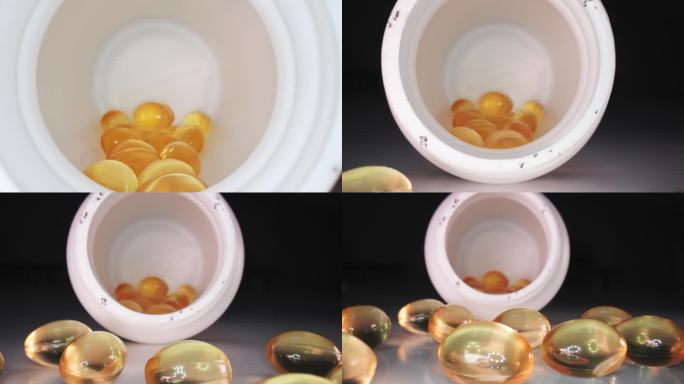 维生素药黄色透明丸，欧米伽3鱼油胶囊，维生素E