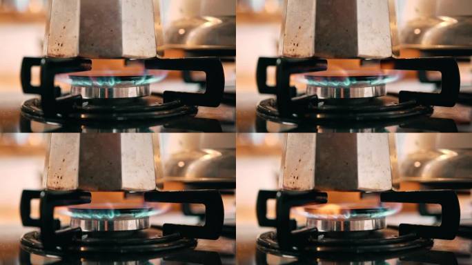 炉子上的咖啡热咖啡咖啡杯煮咖啡