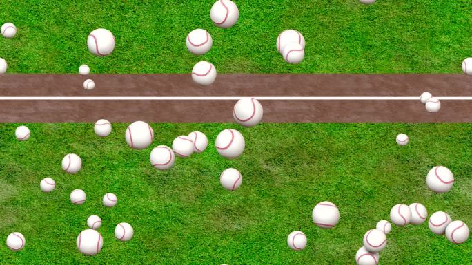 棒球弹跳背景(在球场上)循环瓷砖。这个素材是可循环和平铺的，可以创建一个无限无缝的背景纹理。
