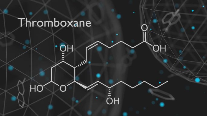 血栓素B2生物分子分子式。骨架分子结构