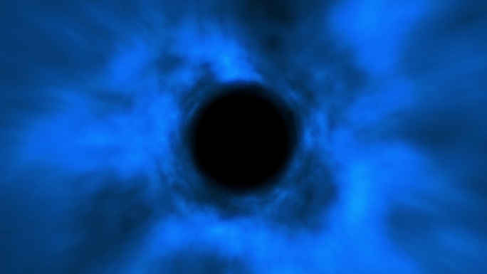 抽象的深蓝色虫洞动画背景。