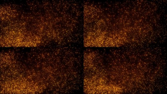 宇宙金尘与恒星粒子移动的背景。快速能量飞行