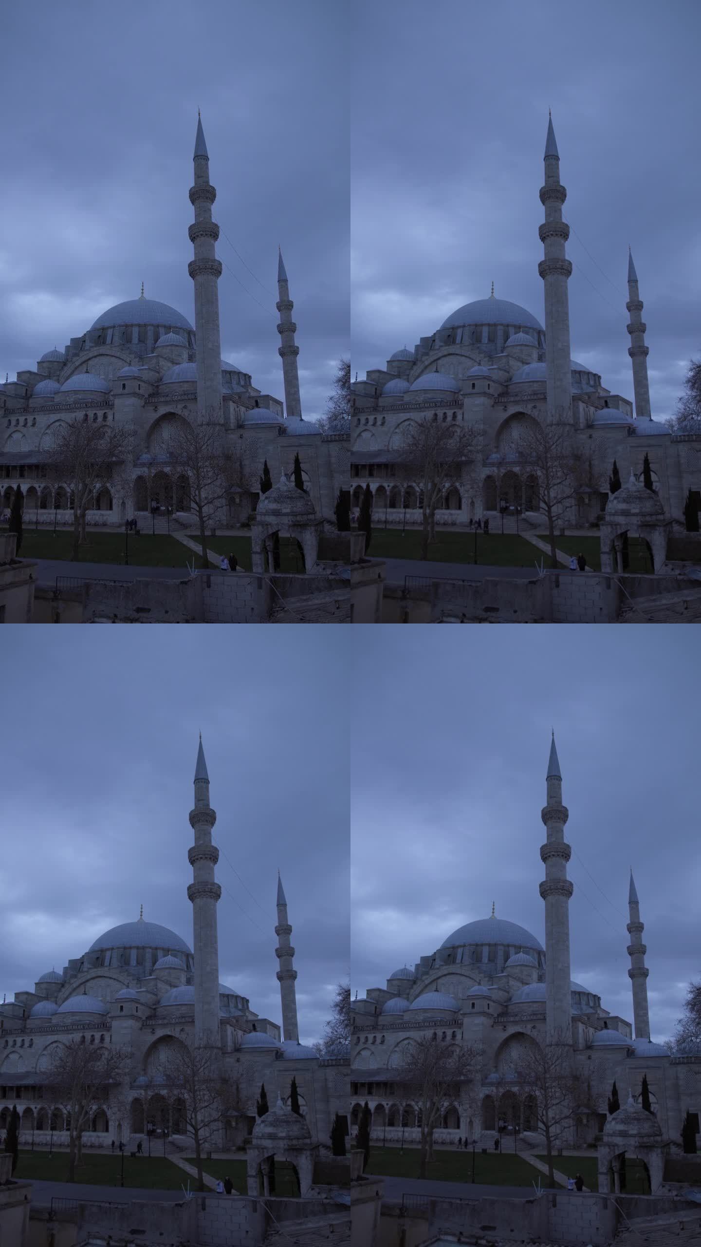 从土耳其伊斯坦布尔的sysleymaniye清真寺俯瞰伊斯坦布尔全景