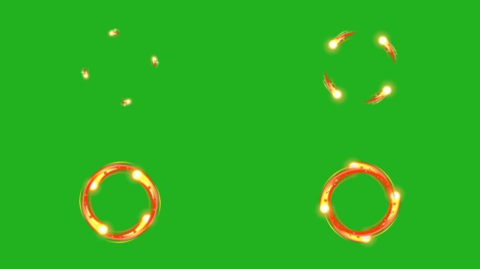 旋转能量弧绿屏运动图形