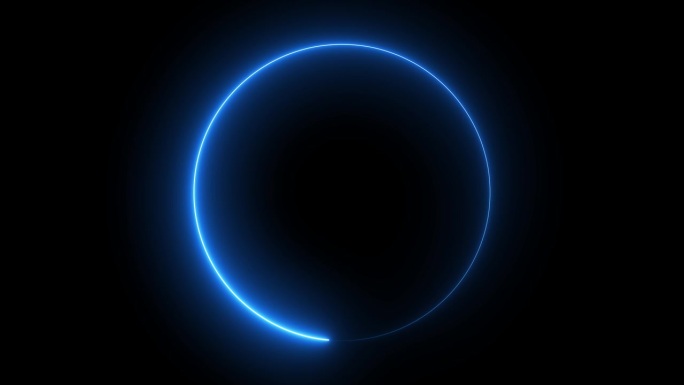 蓝色圆圈动画素材4k