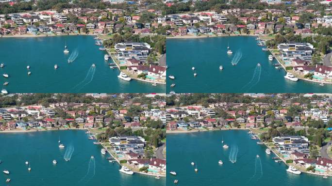 澳大利亚新南威尔士州屈臣氏湾的4K无人机鸟瞰图。