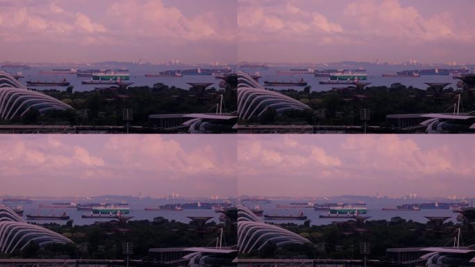 新加坡港，新加坡海港码头城市发展地标建筑