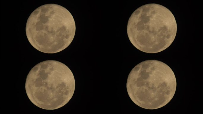 罕见的超级蓝月亮接近月球表面