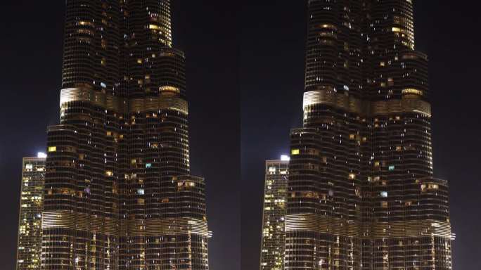 迪拜的哈利法塔夜景