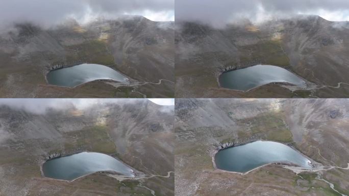 在山之上雾湖无人机视频，Cakir湖g<s:1> m<e:1> shane - Trabzon边境山