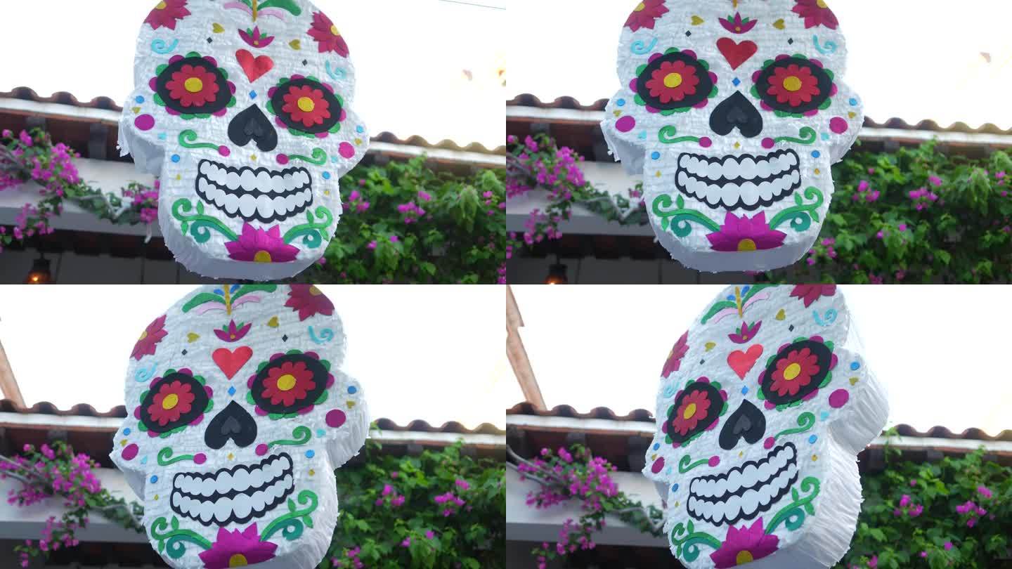 糖骷髅piñata为亡灵节