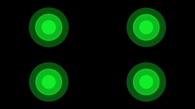 脉动的同心圆绿色。现代发光预装载机。摘要脉动环运动背景。彩色的圆形轮廓，抽象的高科技背景。60 fp