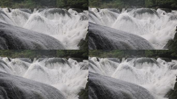 黄果树瀑布湍急山水流动河水