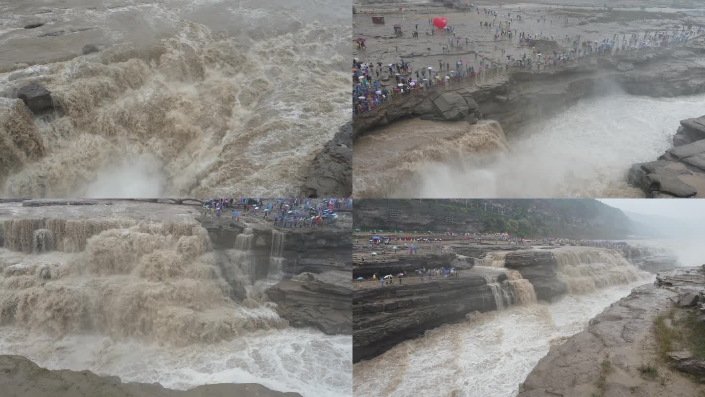 中国黄河上的著名瀑布 壶口瀑布