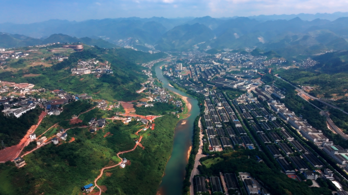 仁怀茅台酒镇全景 茅台集团全景 赤水河谷