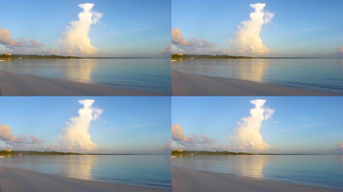 巴哈马埃克苏马霍普斯湾海滩场景的静态视频