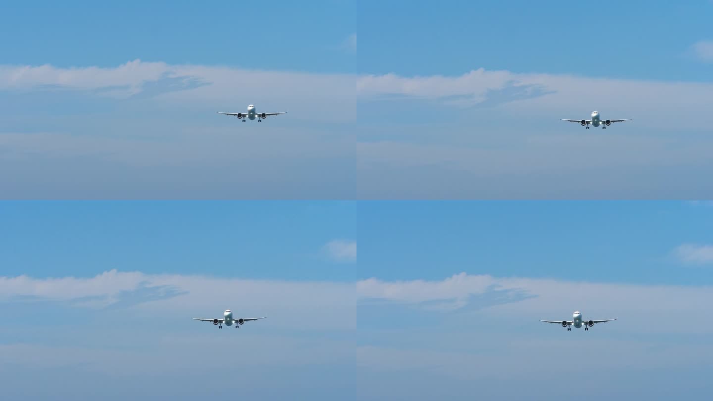 蓝天中的飞机，背景