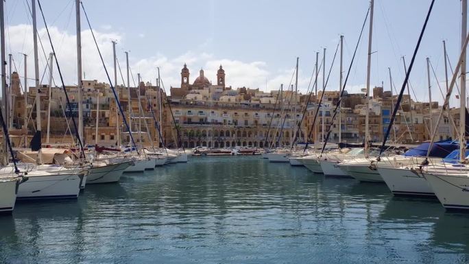 马耳他大港口码头的景色