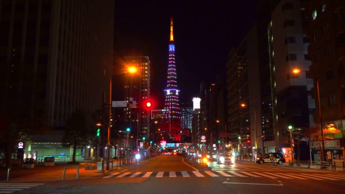平安夜开车去东京塔