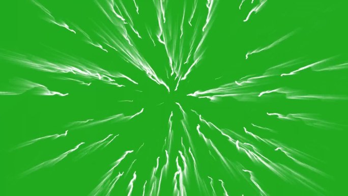 闪电能量射线绿屏运动图形
