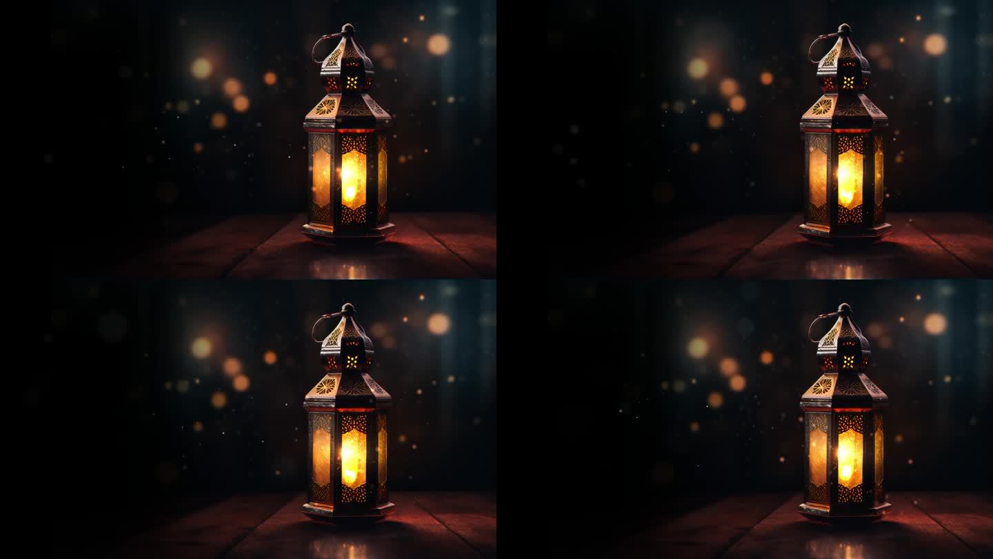 斋月灯笼背景圈LED屏背景素材小品新年晚
