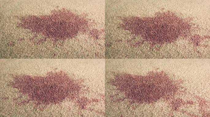 地毯上的酒渍血迹红酒染红玷污的地摊