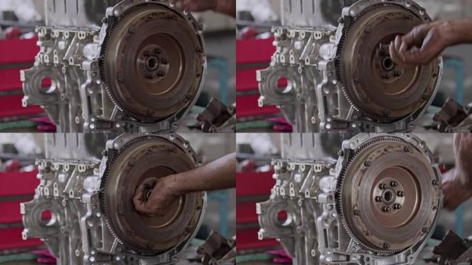 汽车发动机飞轮在修理厂的修理与更换