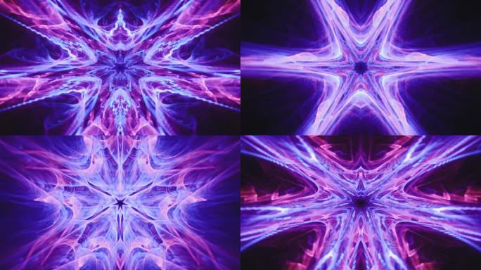 精神觉醒的分形抽象狂喜，无限循环的更新生命和循环能量流，催眠银河星漩涡的视觉幻想，复杂流动的几何曼陀
