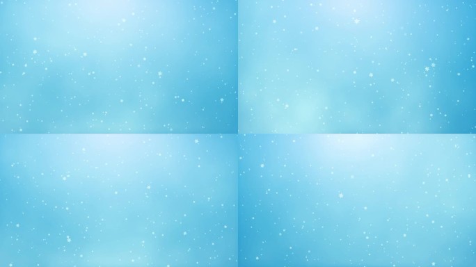 跳舞的雪花:浅蓝色的冬天背景-雪在运动:冬天的风景