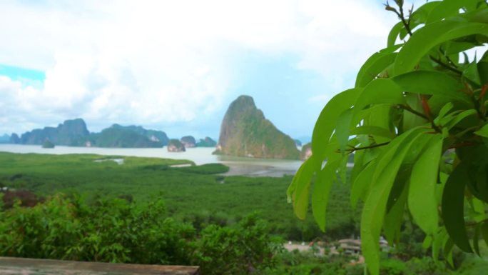 攀牙湾。许多钙质岛屿。天堂