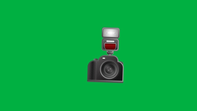 点击图片在黑色相机动画视频剪辑与绿色屏幕。