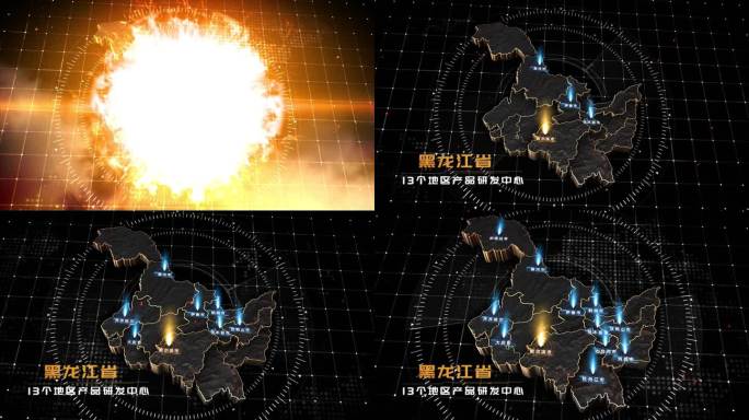 黑龙江省E3D高端分布区位黑金地图